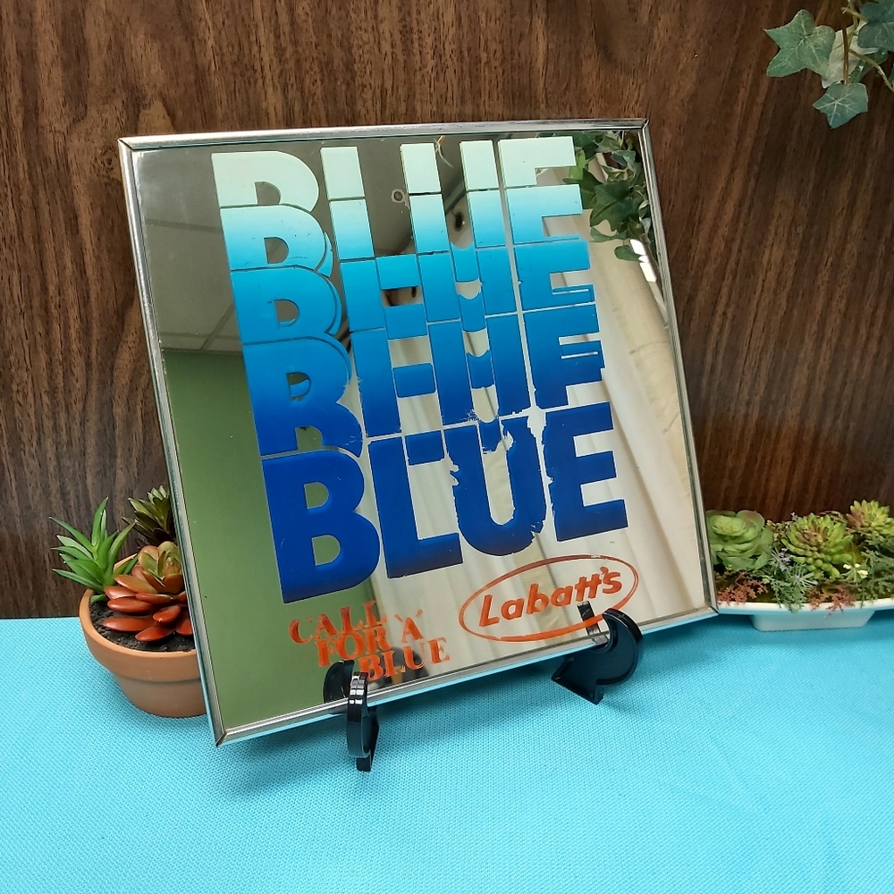 🕰🍺 Vintage Labatts Blue Mirror